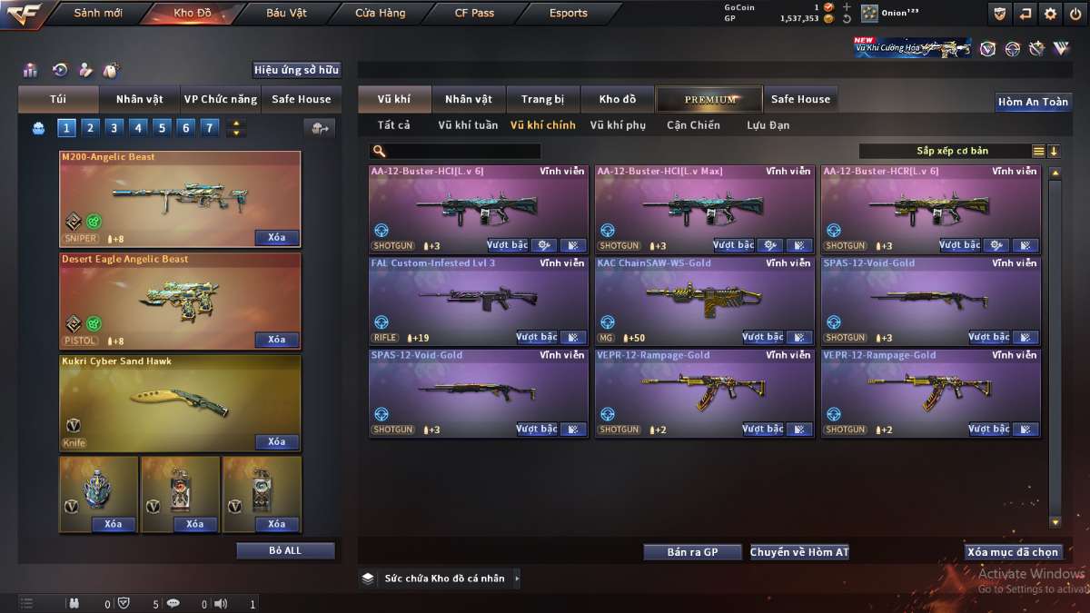 shop acc cf uy tin gia re